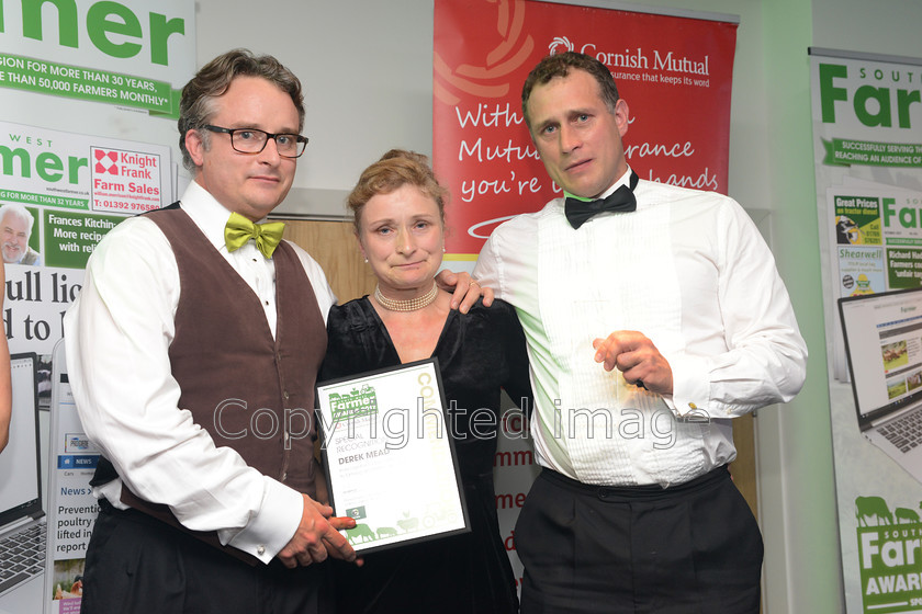 farming-awards-2017 20171102 0112 
 The South West Farmer Awards 2017 at Somerset County Cricket Club, Taunton. .Pictured The family of Derek Mead collect a postumous award of special recognition